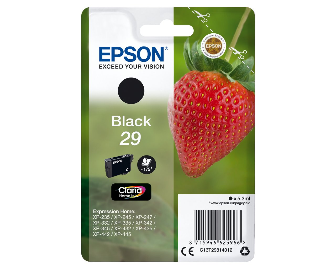 EPSON Cartouche C13T29814012 Fraise Claria - Noir
