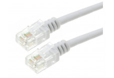 Cordon ADSL 2+ à paires torsadées avec connecteur RJ11 - 5 m blanc