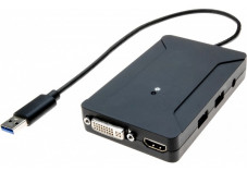 Clé USB-A double écran HDMI + DVI + Hub 2 ports USB-A 3.1