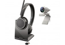POLY Webcam Studio P5 & casque Sans fil Voyager 4220 USB-A - 2 écouteurs