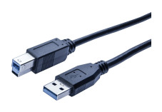 Cordon USB 3.0 type A / B noir - 1,8 m