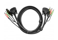 Aten 2L-7D02UI cordon KVM DVI-I/USB/audio - 1,80M