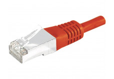 Câble RJ45 CAT6a S/FTP (PIMF) - Rouge - (0,5m) Dexlan