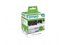 DYMO 2 rouleaux de 260 étiquettes noir sur blanc 89x36 mm