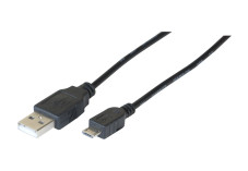 Cordon eco USB 2.0 A / MICRO B noir - 1 m
