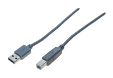 Cordon USB 2.0 A / B gris  - 1,0 m