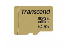 TRANSCEND Carte micro SDHC UHS I 500S Class 10 8 Go adaptateur SD inclus