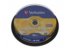 Spindle 10 dvd+rw reinscriptible 4.7Go,4x verbatim