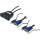 DEXLAN KVM Switch VGA/USB/HP Cables intégrés 2 ports