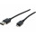 DACOMEX Sachet cordon USB 2.0 Type-A / micro USB B noir - 1 m