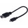 Cordon OTG USB 2.0 micro B / type A (male-femelle) noir - 0,21m