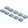 Lot de 10 bouchon-cadenas USB type A Codage bleu