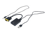 CONVERTISSEUR VGA +AUDIO (3,5mm jack)  VERS HDMI - 17 CM