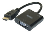 Convertisseur noir HDMI vers VGA+audio -15CM