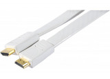 Câble HDMI HighSpeed plat blanc 1m