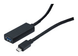 Cordon rallonge USB-C 3.1 Male vers USB-A Femelle 10m amplification électronique