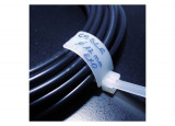 Lien serre-câbles avec porte-étiquette 28 x 12 mm - 100 pcs - 180 x 4,6 mm
