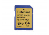 INTENSO Carte SDXC UHS-I Premium Class 10 - 64 Go