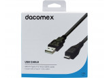 DACOMEX Cordon USB 2.0 Type-A - micro USB B noir - 1 m