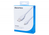 DACOMEX Cordon USB 2.0 Type-A - micro USB B blanc - 1,8 m