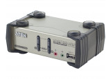Aten CS1732B kvm 2 ports VGA/USB/Audio + 2 ports hub et OSD