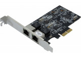 Carte PCIe 1x Double port RJ45 Multi-Gigabit + Low Profile