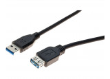 Rallonge USB 3.0 type A / A noire - 3,0 m