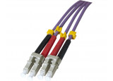 Jarretière optique duplex multimode OM3 50/125 LC-UPC/LC-UPC violet - 20 m