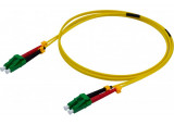 Jarretière duplex 2.0 mm OS2 LC-APC/LC-APC jaune - 1 m