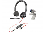 POLY Webcam Studio P5 & casque Blackwire 3325 USB-A/Jack 2 écouteurs