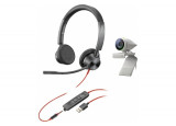 POLY Webcam Studio P5 & casque Blackwire 3325 USB-A/Jack 2 écouteurs