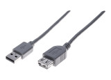Rallonge éco USB 2.0 A / A grise - 5,0 m