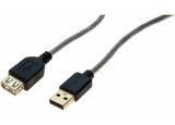 Cordon USB 2.0 type A / B avec ferrite transparent - 2,0 m