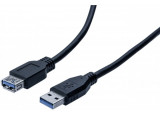 Rallonge éco USB  3.0 type A / A noire - 0,5 m