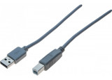 Cordon USB 2.0 A / B gris  - 1,0 m