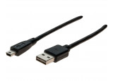 Cordon USB 2.0 type A reversible / mini B 2,0 m