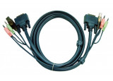 Aten 2L-7D03U cordon KVM DVI/USB/Audio - 3M