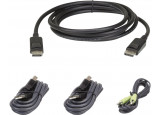 ATEN 2L-7D02UDPX4 CABLE KVM DisplayPort USB audio - 1,8m
