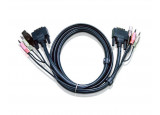 Aten 2L-7D05UD cordon KVM DVI/USB/Audio Dual Link - 5M