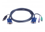Cable kvm ATEN 2L-5506UP VGA-USB-PS2 - 6,00M