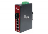 IFS MC250-4T/1FM Convertisseur Indust. Fibre 100FX SC 2Km - 4 ports 10/100