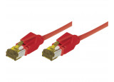 Câble RJ45 CAT 7 S/FTP a connecteurs CAT 6a - Rouge - (1m)