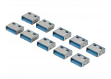 Lot de 10 bouchon-cadenas USB type A Codage bleu