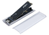 Boitier transparent sans outil pour SSD M.2 NVMe et M.2 SATA sur USB-C 10G
