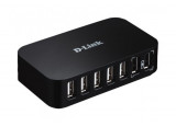 D-LINK Hub USB 2.0 5 ports + 2 ports de charge - DUB-H7
