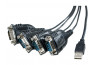 Convertisseur USB - Serie RS232 prolific - 4 ports DB9