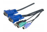 Dexlan cordon combo kvm VGA/PS2+USB - 3,0m