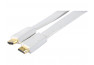 Câble HDMI HighSpeed plat blanc 1,8m
