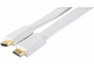 Câble HDMI HighSpeed plat blanc 1,8m