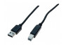 DACOMEX Sachet cordon USB 2.0 Type-A / Type-B noir - 1,8 m